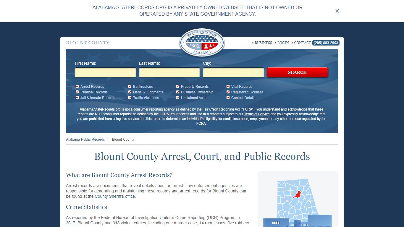 Blount County Arrest, Court, and Public Records